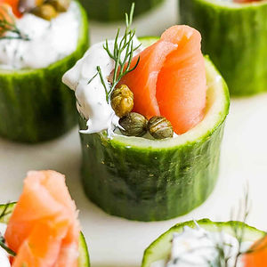 Smoked Salmon Cucumber Rounds