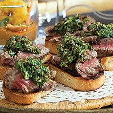 Chimichuri Steak Crostini