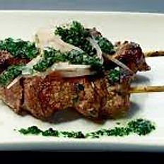 Salsa Verde Lamb Skewers