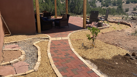 Paver brick pathway