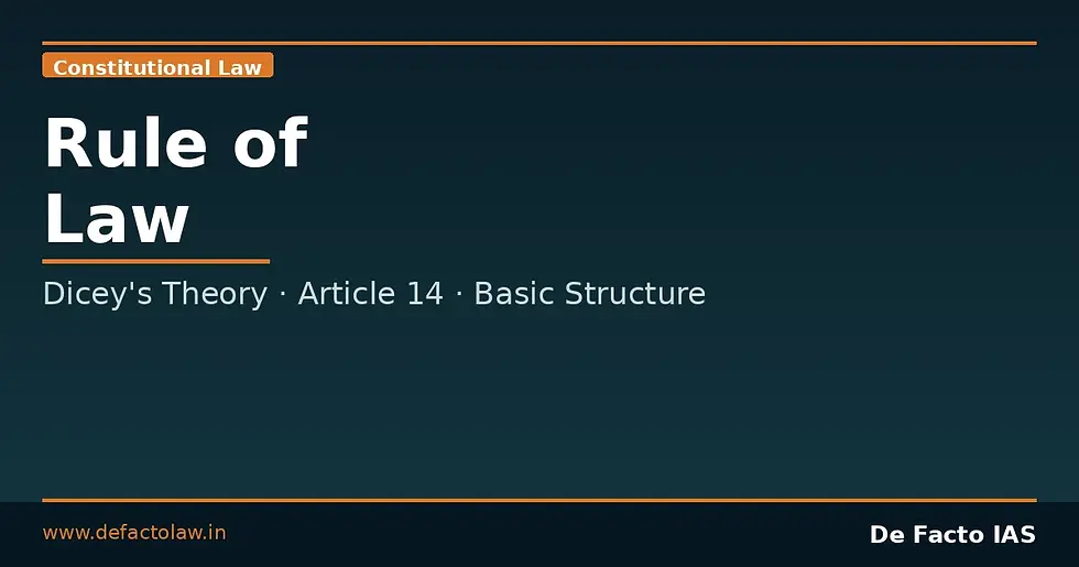 Dicey's Three Pillars