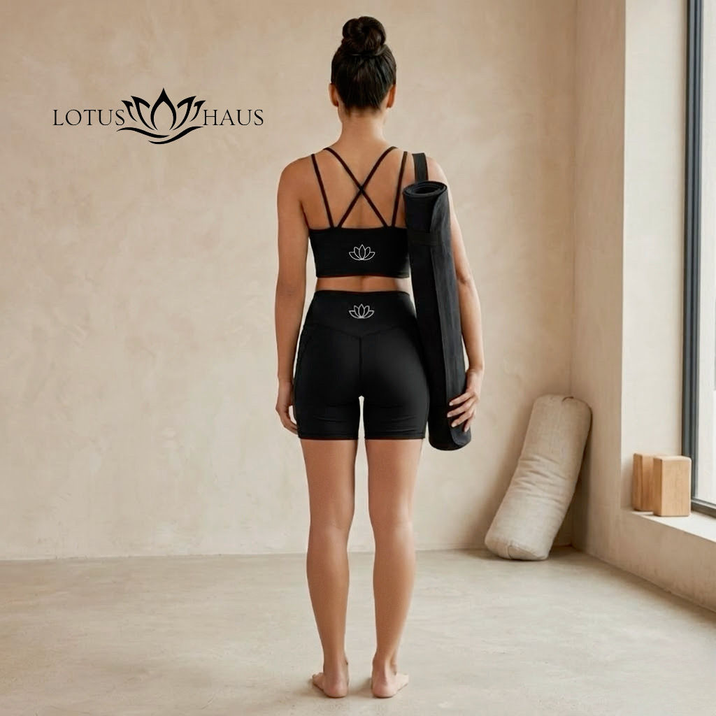 Women's High-Waisted Pocket Biker Shorts