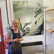 In Bernard Leach's studio, St. Ives