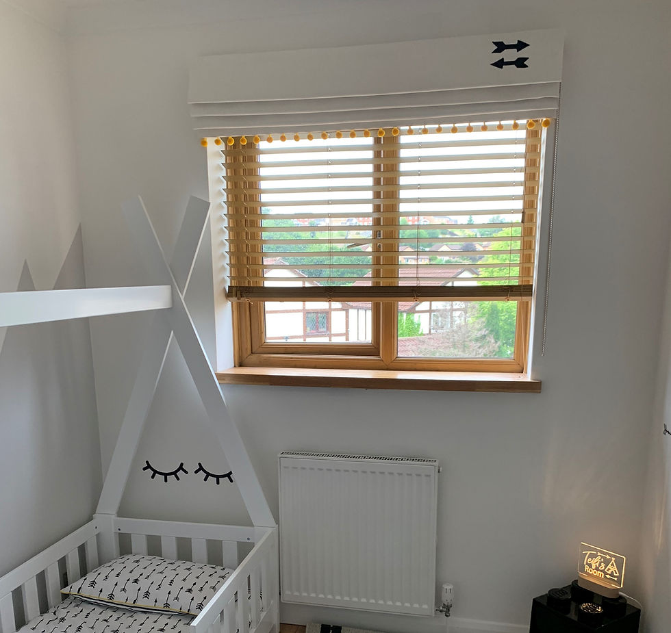 Bespoke blackout roman blind