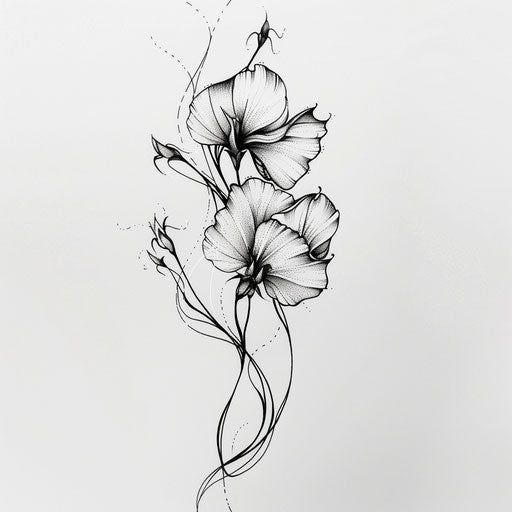 Sweet pea tattoo