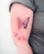 butterfly tattoo flower wing
