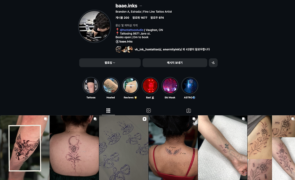 Best fineline tattoo artist in Toronto, Vaughan and Downtown Toronto