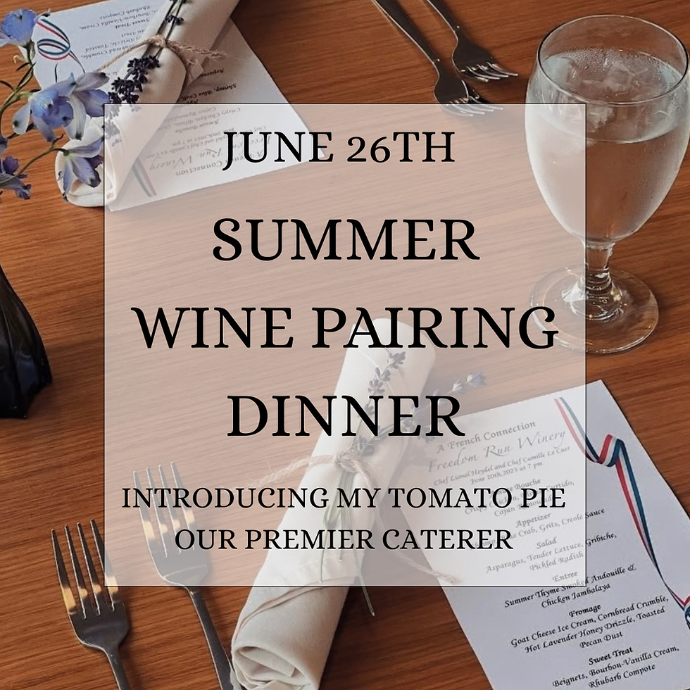 Summer Wine Pairing ~ 5 Course Dinner