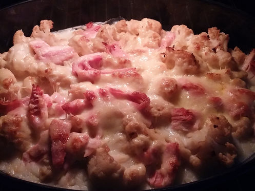 Gratin de choux fleurs et jambon