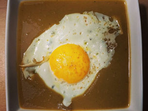 Soupe bio aux pois cassés Danival et son oeuf Bleu Blanc Coeur