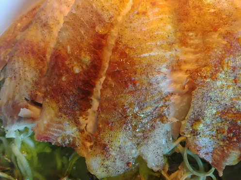 Filets de dorade aux spaghettis de courgettes