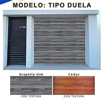Puerta americana tipo duela 2 colores
