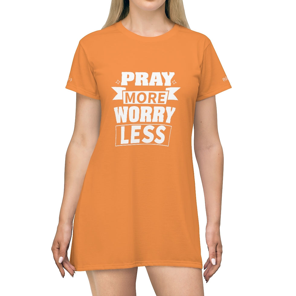 Miniature : Pray more T-Shirt Orange Dress