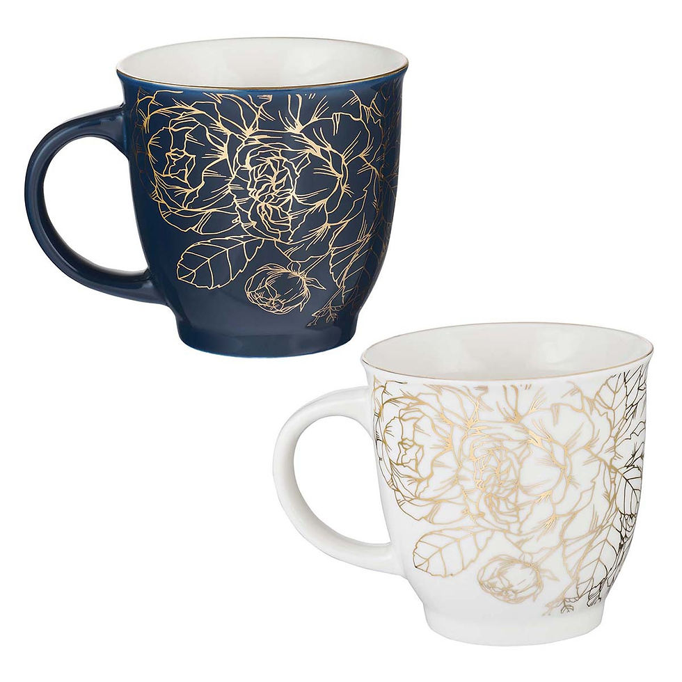 Thumbnail: A Beautiful Morning Two Piece Ceramic Mug Set - Lamentations 3:23 & Ecclesiastes