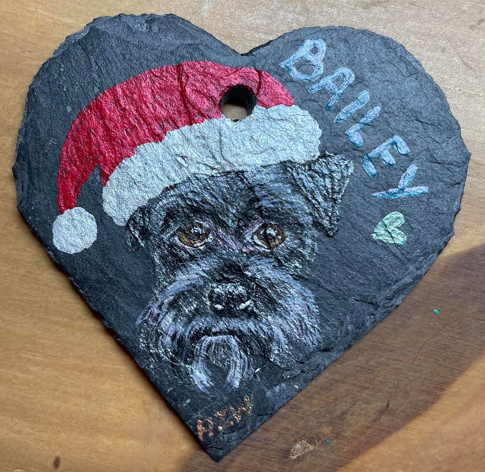 Thumbnail: Hand Painted Christmas Tree Decorations - Dogs