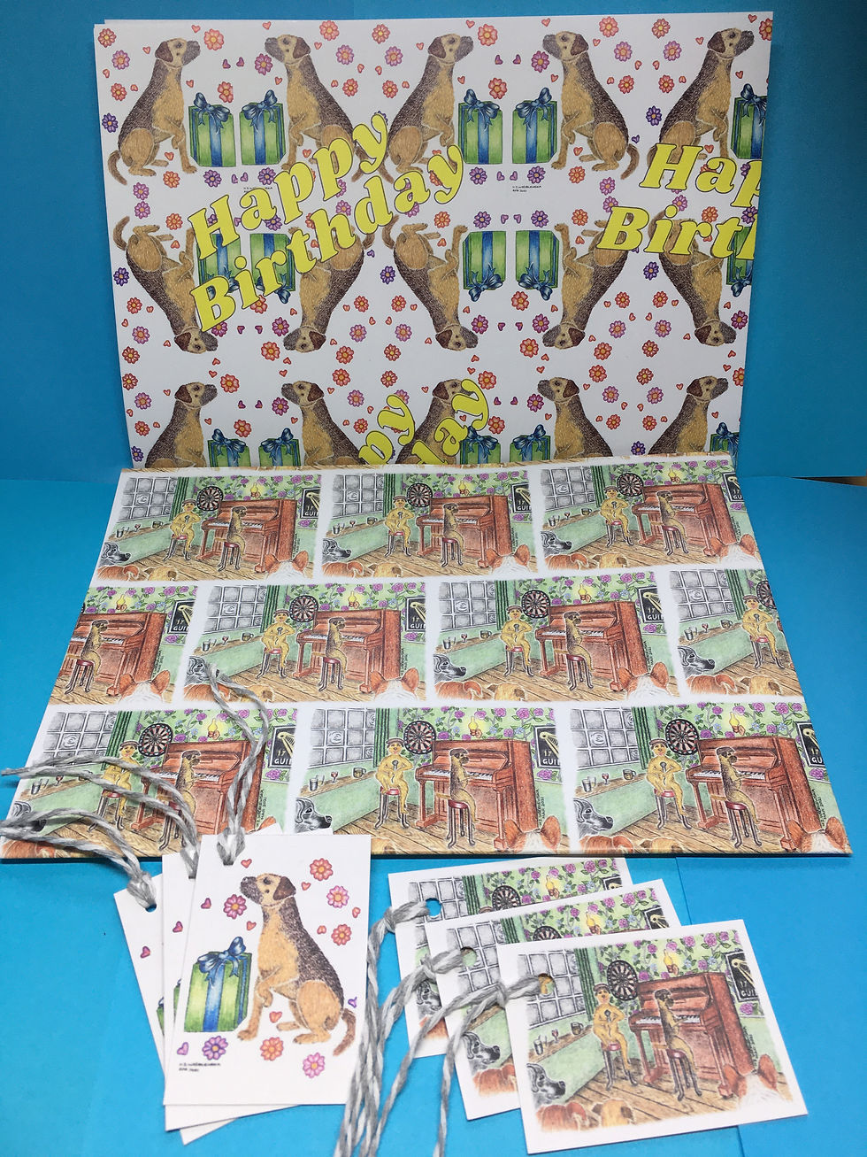 Thumbnail: Mixed Pack of Gift Wrap Paper & Tags