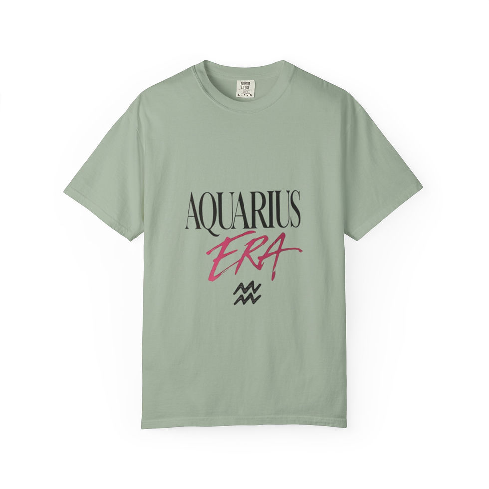 Thumbnail: Aquarius Era Tee — Astrology Zodiac Shirt with 'Aquarius Era' Script