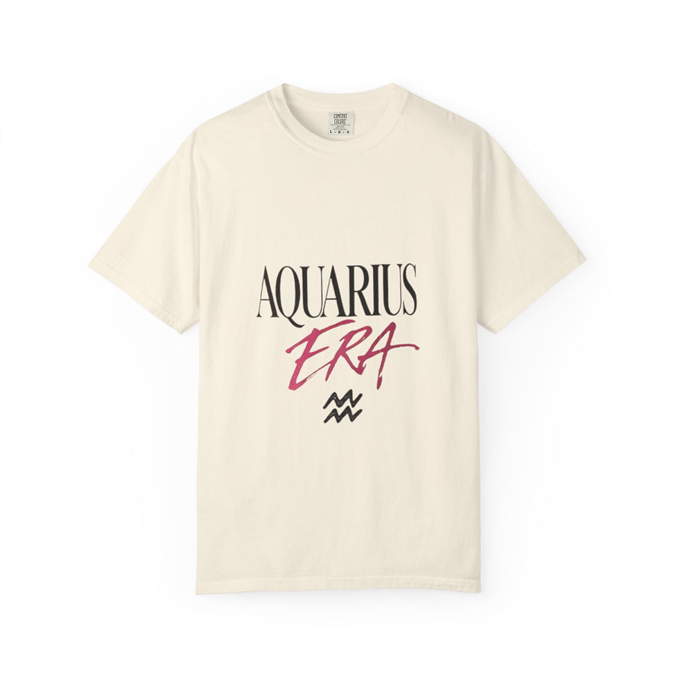 Thumbnail: Aquarius Era Tee — Astrology Zodiac Shirt with 'Aquarius Era' Script