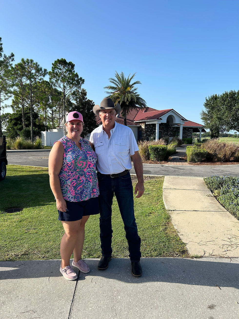 Anna Cowell and Rick Moyer at the Osceola County Cattlemen's Association Annual Golf Tournament.
