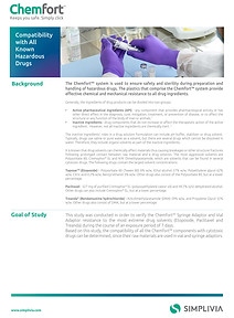Chemfort® CSTD – Kompatibilität mit sämtlichen bekannten gefährlichen Arzneimitteln