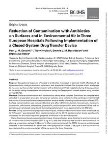 Reduzierung von Kontamination beim Umgang mit Antibiotika durch CSTD Einsatz