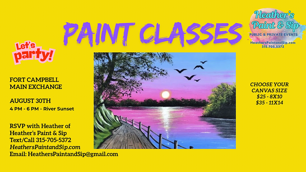 River Sunset Paint Class - Aug 30th
