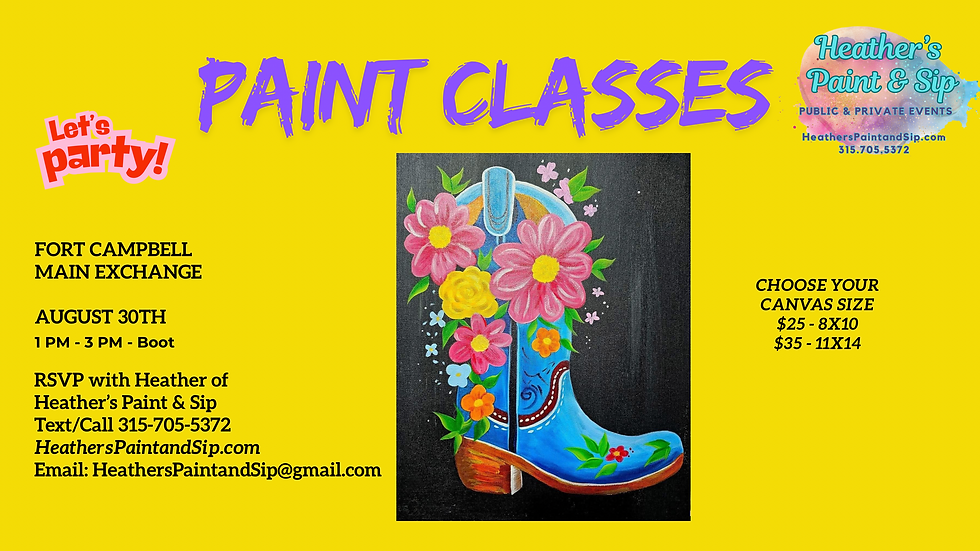 Boot Paint Class - Aug 30th