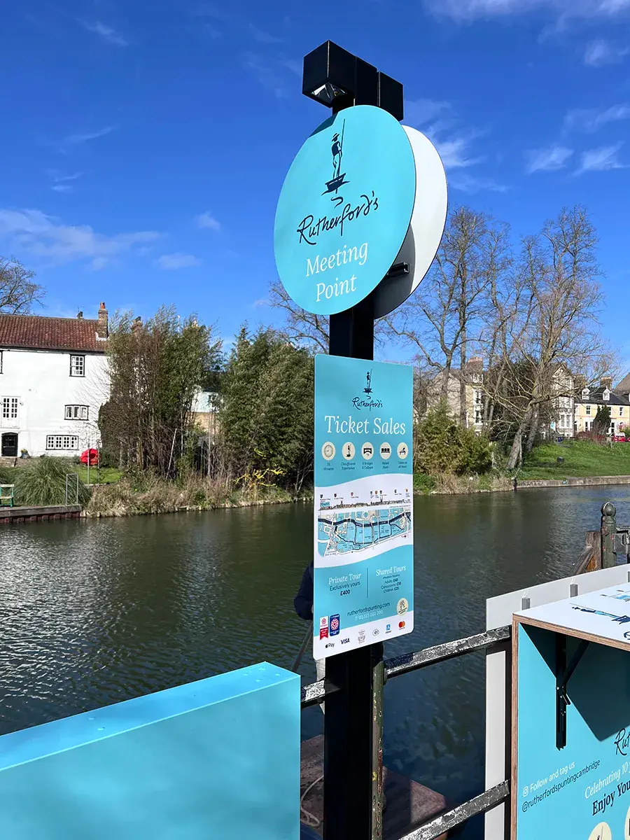 Outdoor signage and display printing produced in Cambridge