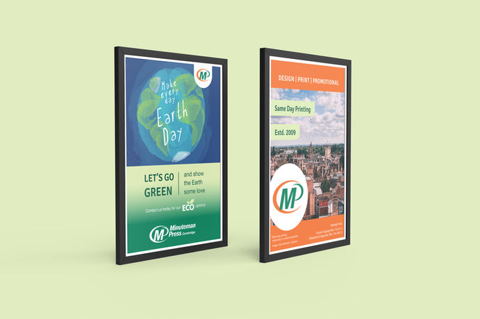 2 framed poster prints with Cambridge designs