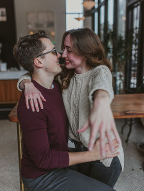 Minneapolis Coffee Shop Engagement