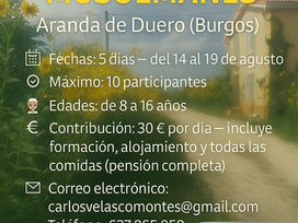 Campamento de jóvenes musulmanes (varones) en Aranda de Duero, desde el 14 al 19 de agosto