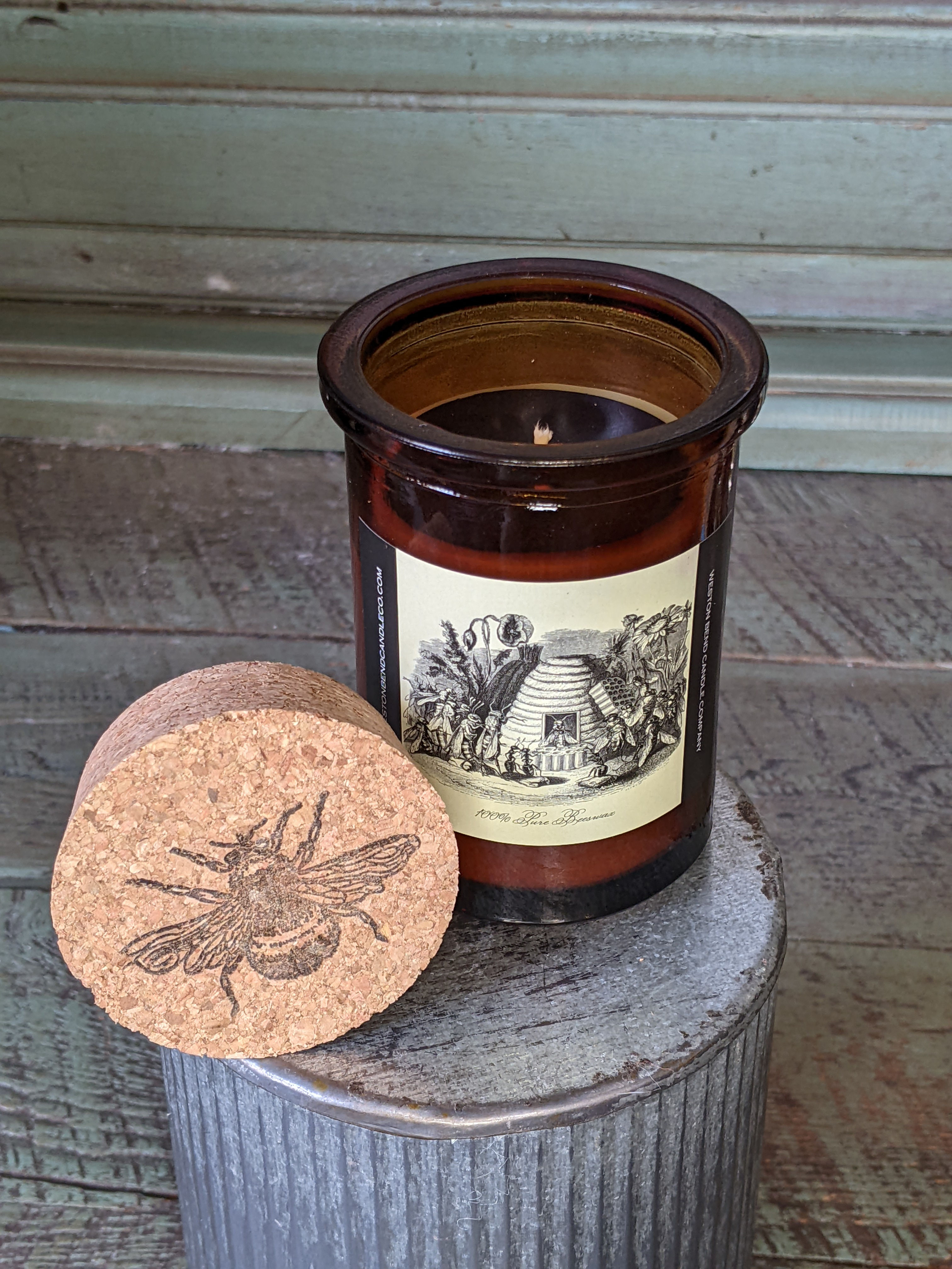 Handmade Beeswax Candle with Essential Oil