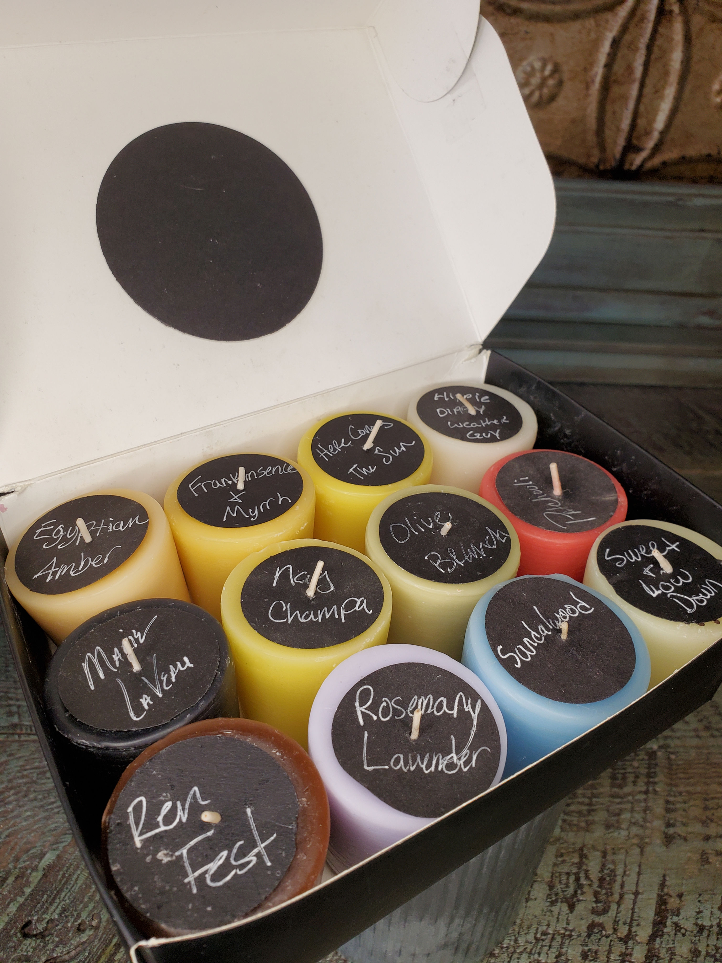 Tree Hugger Hippie Groovy 70s Themed Scented Votive Candles and Sentsy Tart Melters