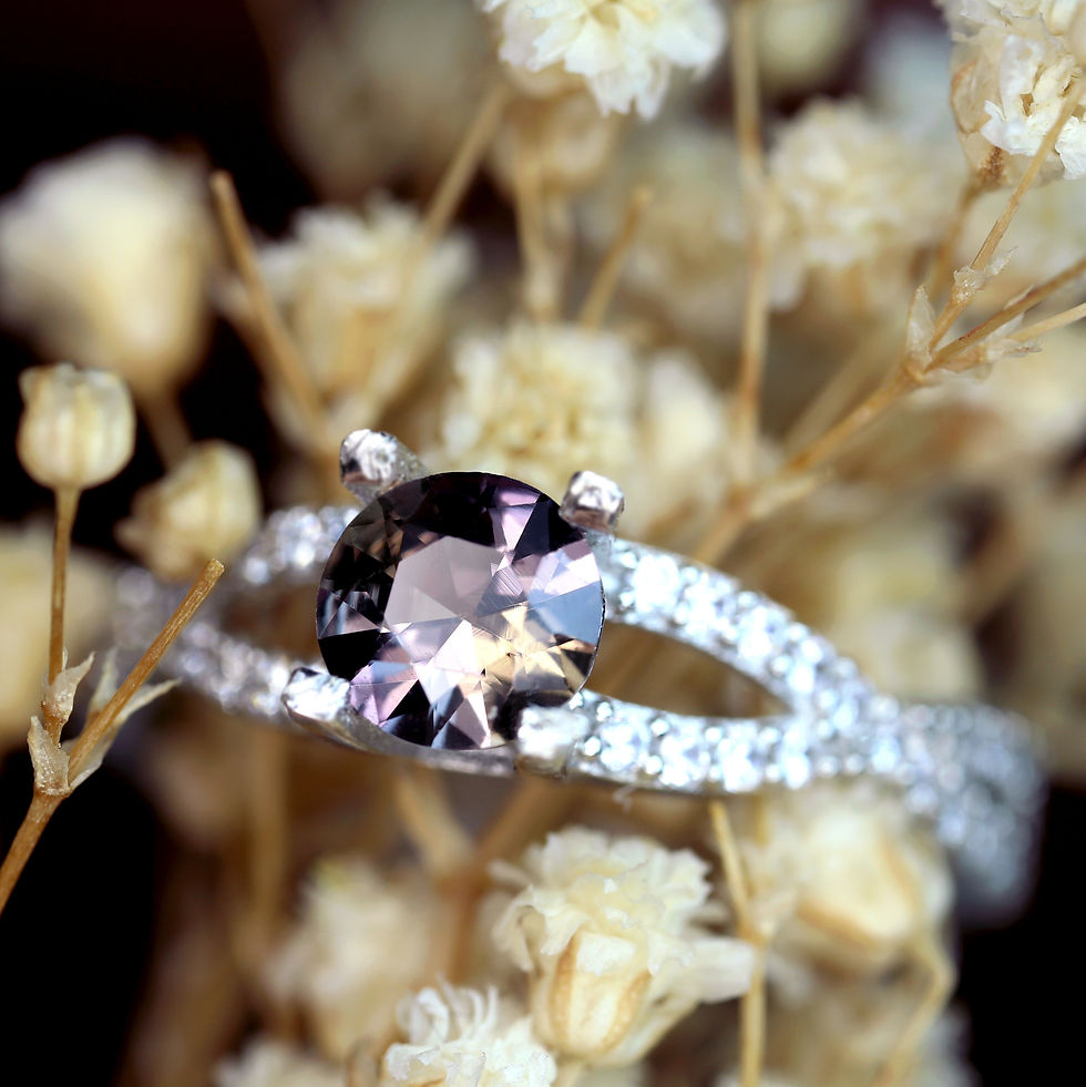 Thumbnail: Multicolor Sapphire and Diamond Ring in 18K White Gold – 0.78 TCW