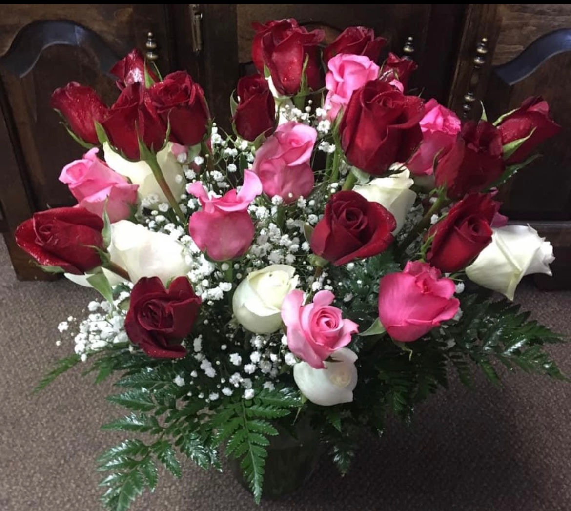 Roses - Half Dozen Vase