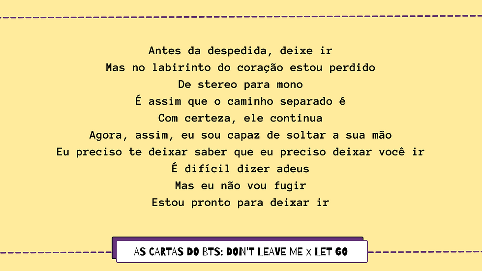 BTS - 'Let Go' (Legendado/Tradução)