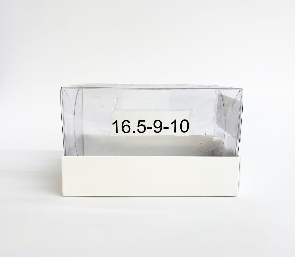 תמונה ממוזערת: תחתית קרטון מכסה שקוף פנימי 16.5-9-10