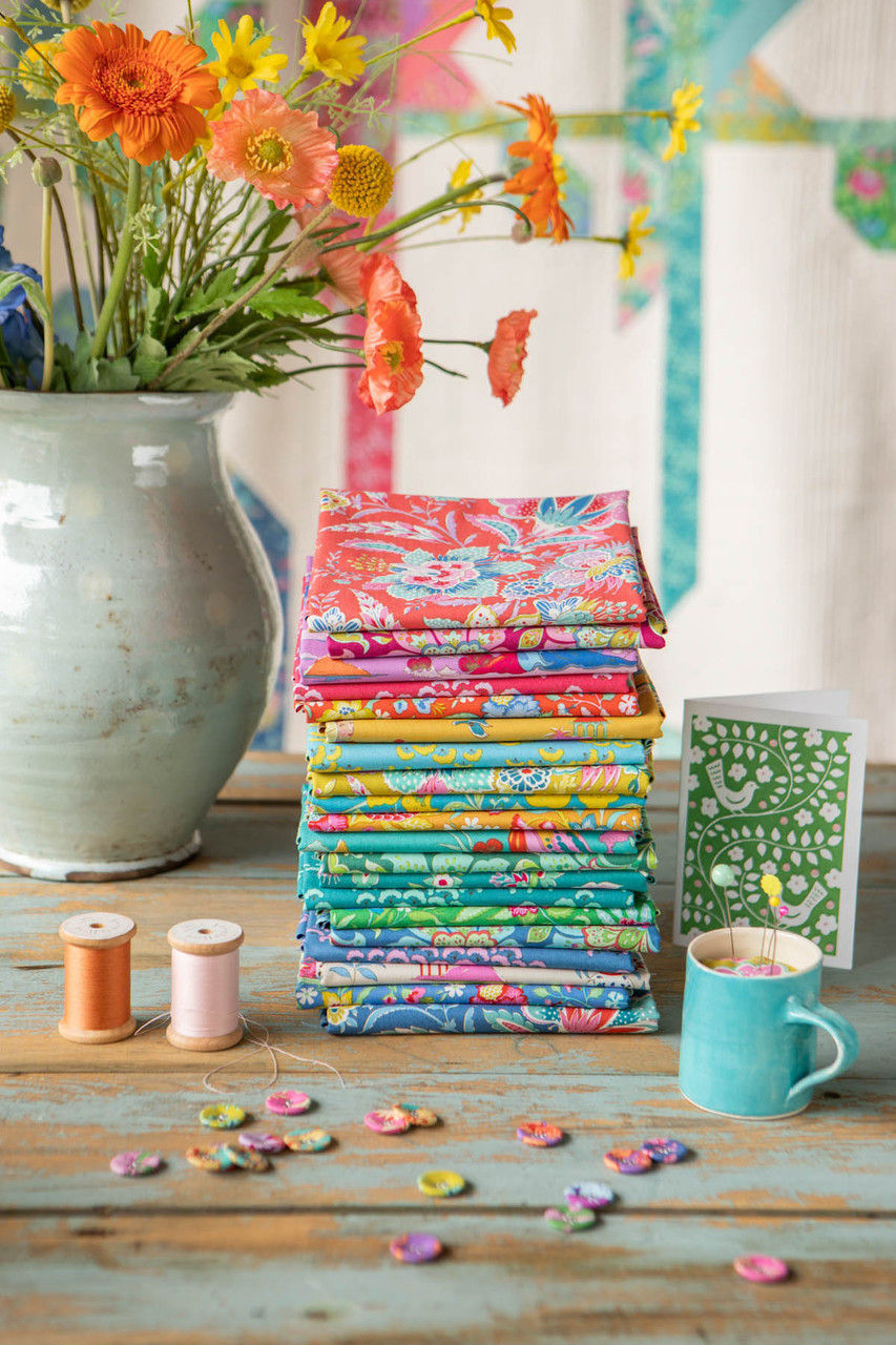 Thumbnail: Bloomsville Collection, Late Bloomer Lagoon TIL100511 Fabric