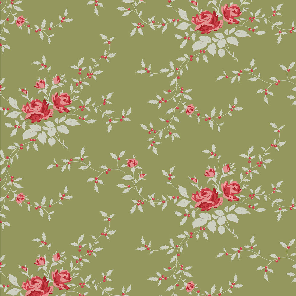 Tilda's Merry Little Christmas Blenders - Noel Moss - TIL110145- Tilda Fabric