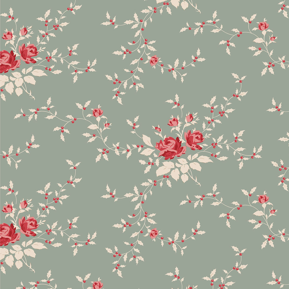 Tilda's Merry Little Christmas Blenders - Noel Duck Egg - TIL110141- Tilda Fabric