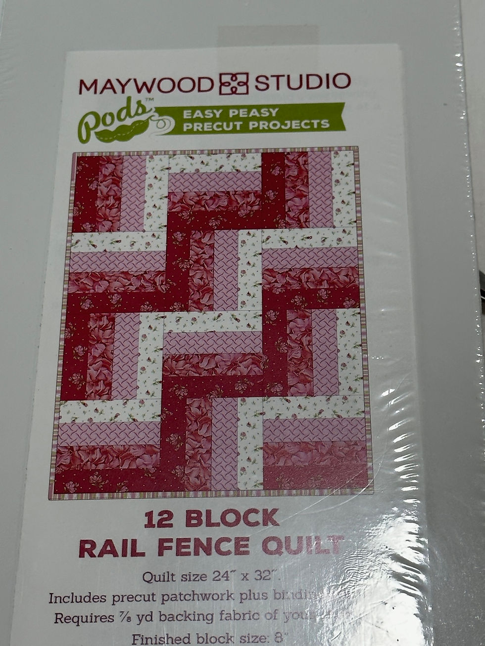 12 Block Rail Fence Quilt kit 24"x32" By Maywood Studios POD-MAS03-SWPF