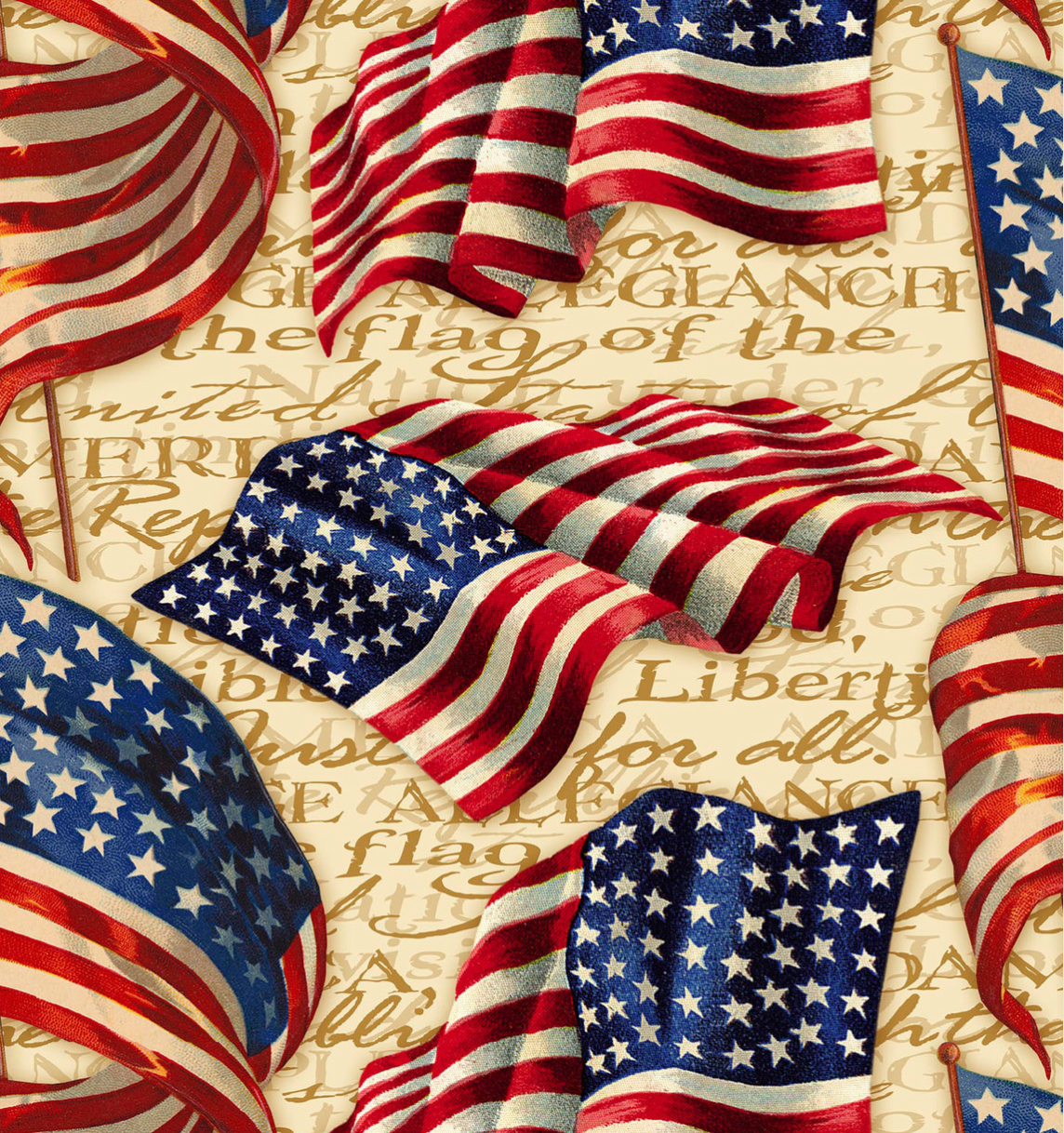 We Pledge Allegiance Fabric - SPR57108-D65028P