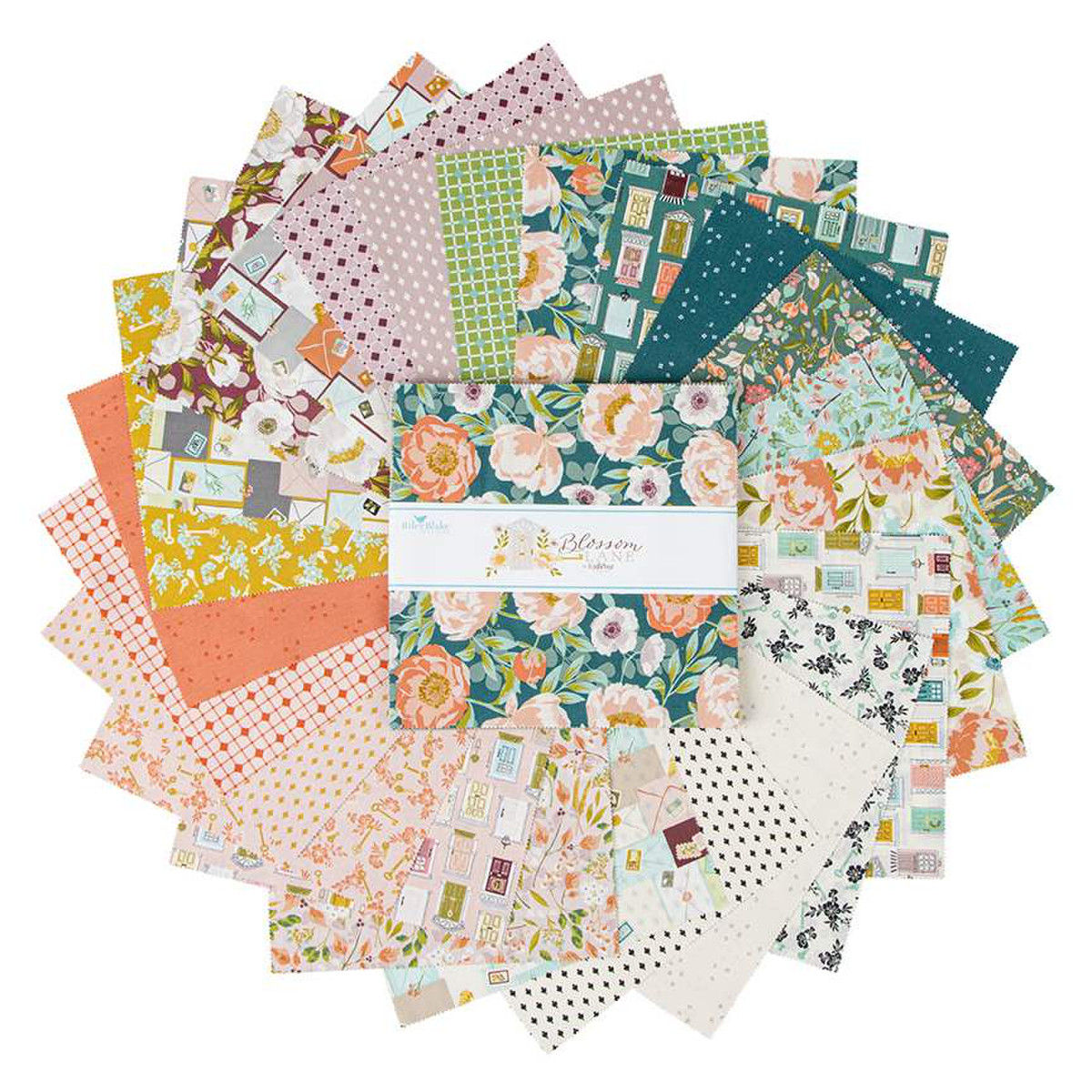 Blossom Lane by Katherine Lenius 10" Squares 10-14000-42 Layer Cake Riley Blake