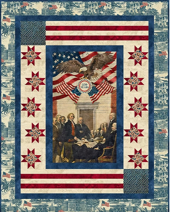 America 250 Quilt Panel Kit 60" x 76" Fabric by Northcott