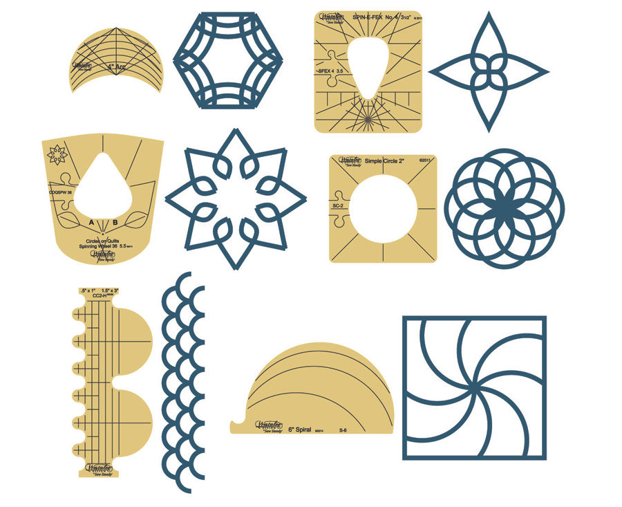 Sampler Template Set 6pc Low Shank WT-WQTSS6-LS  Westalee design by Sew Steady