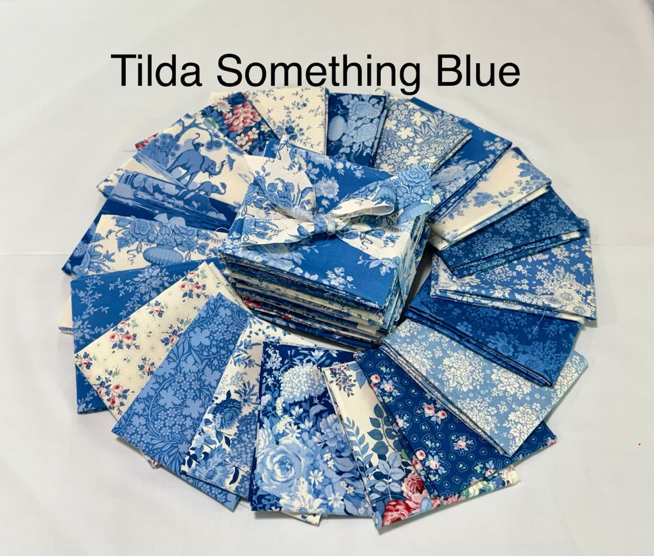 Something Blue Fat Quarter Bundle Tilda Fabric - Custom Cut (20) 21"x 18" FQ