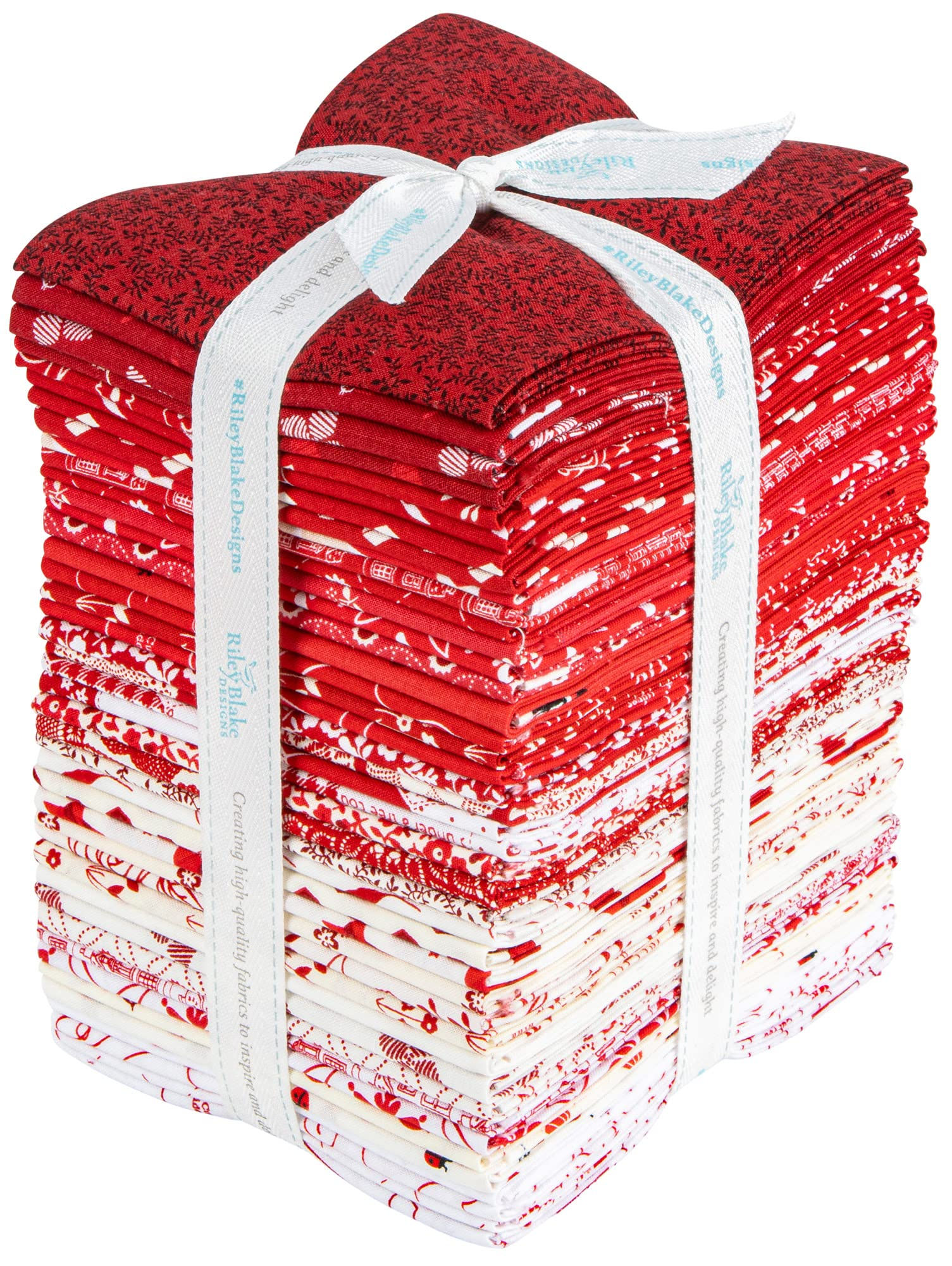 red and white fat quarters