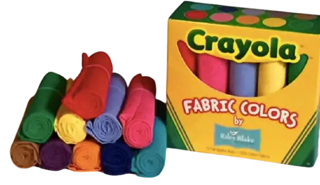 Crayola by Riley Blake Fat Quarter Box 10 Pcs 3 bundles per pack FQB-CR120-10a