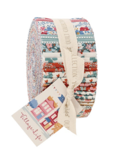 Village Life Fabric Roll by Tilda 300283 40 fabrics 2.5" Strips