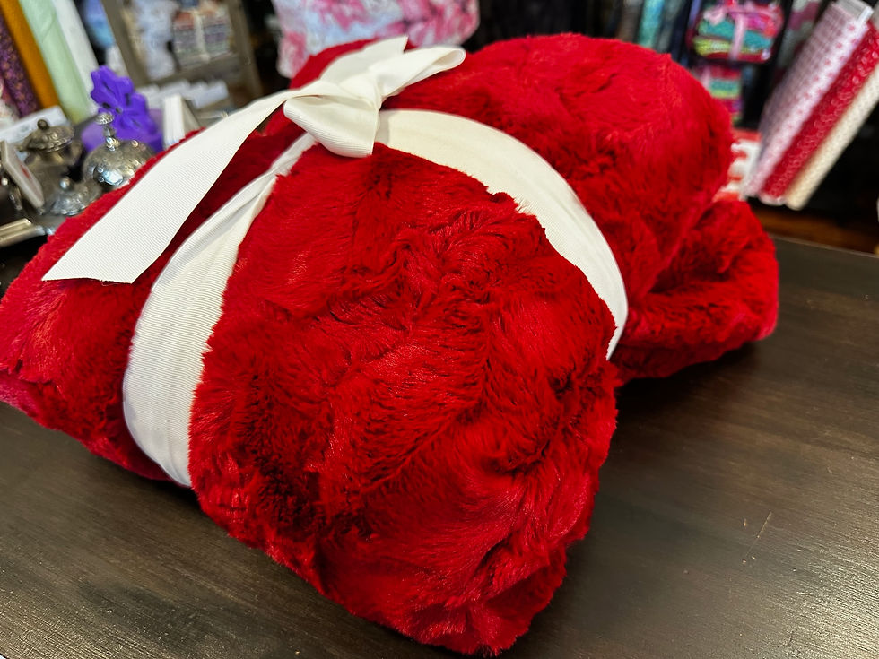 Cuddle Red Lux 50" x 60"  Finished blanket
